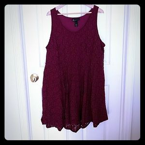 Lane Bryant maroon lace dress